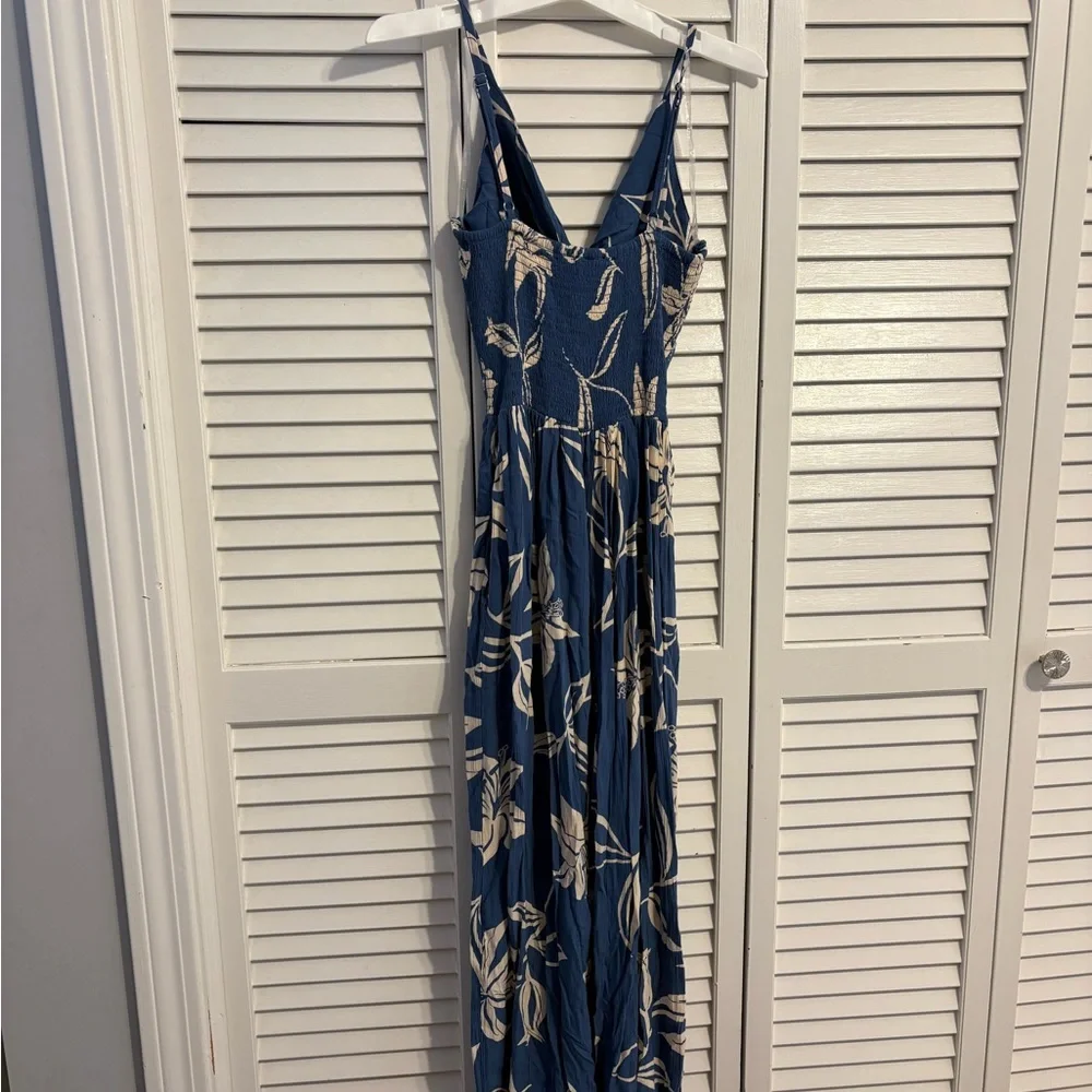 Blue Floral Maxi Romper - Picture 2 of 3